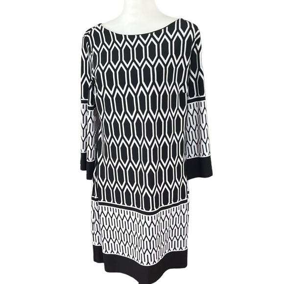 Enfocus Studio Dresses & Skirts - Enfocus Studio Black & White Geometric Mini Dress SZ 10